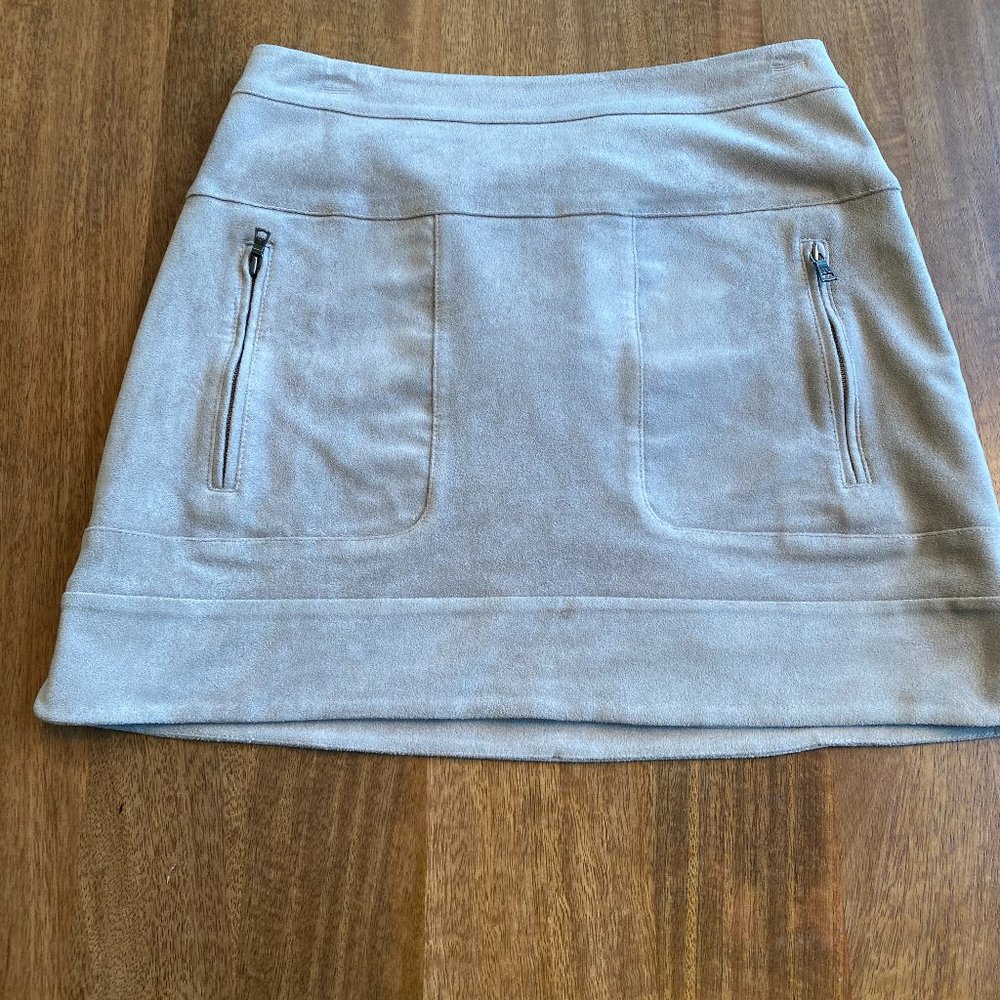 BCBGMaxAzria Tan Suede Skirt